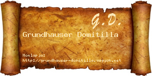 Grundhauser Domitilla névjegykártya